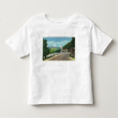 Mohikaner-Hinterhaarnadel-Drehung u. Aussichtsturm Kleinkind T-shirt (Vorderseite)