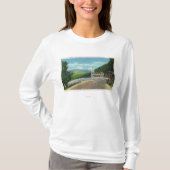 Mohikaner-Hinterhaarnadel-Drehung u. Aussichtsturm T-Shirt (Vorderseite)