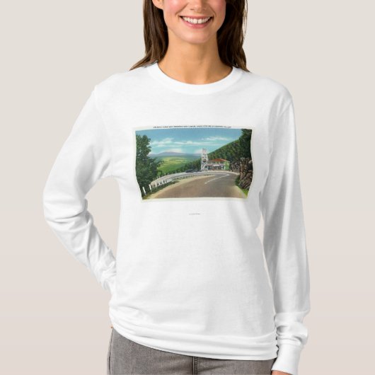 Mohikaner-Hinterhaarnadel-Drehung u. Aussichtsturm T-Shirt (Vorderseite)