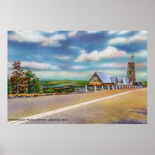 Mohikaner-Hinternähernde Punkt-Ausblick-Szene Poster