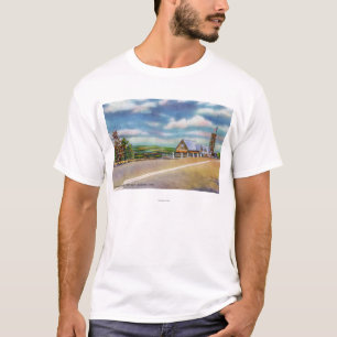 Mohikaner-Hinternähernde Punkt-Ausblick-Szene T-Shirt