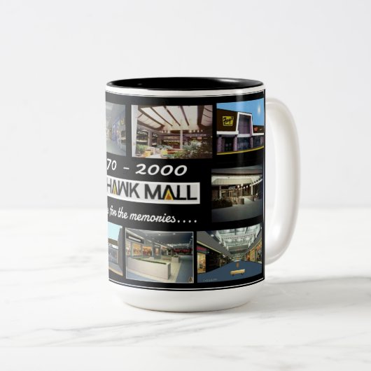 Mohikaner-Mall-Erinnerungens-Tasse Zweifarbige Tasse (VorderseiteRechts)