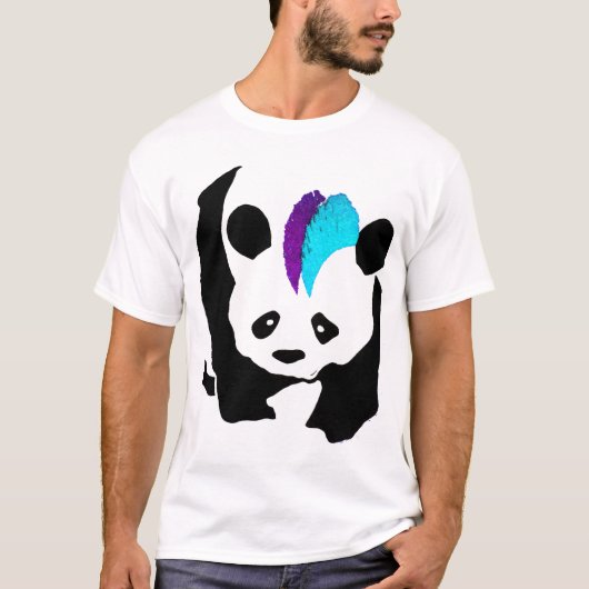 Mohikaner-Panda T-Shirt (Vorderseite)