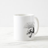 Mohikaner-Schädel Kaffeetasse (VorderseiteRechts)