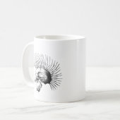 Mohikaner-Schädel Kaffeetasse (Vorderseite Links)