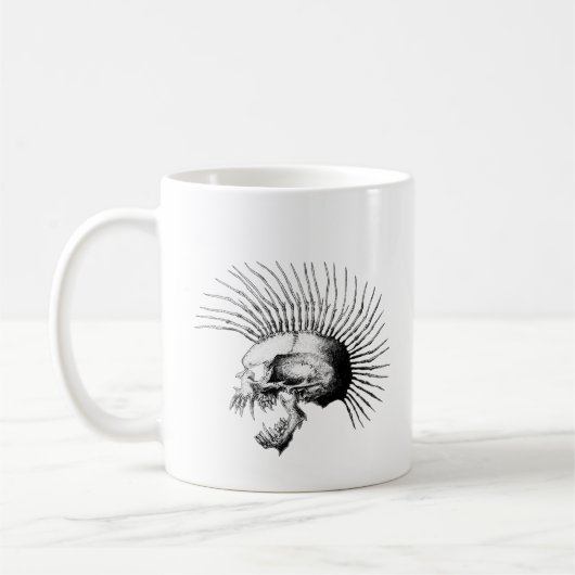 Mohikaner-Schädel Kaffeetasse (Links)