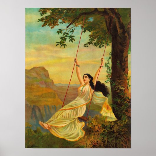 Mohini oder der Temptress von Raja Ravi Varma Poster (Vorne)