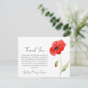 Mohn Abschied Dankeskarten Trauerfall Dankeskarte