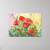Mohn, abstrakte Blume, moderne Malerei, Leinwand (Vorderseite)