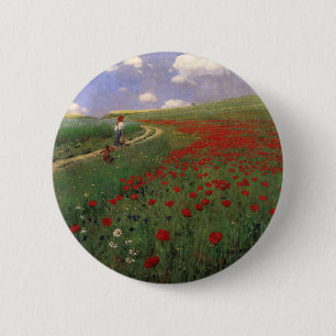 Mohn auf dem Feld SZINYEI MERSE, Pál rote Blume Button