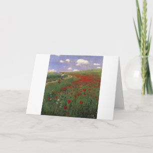 Mohn auf dem Feld SZINYEI MERSE, Pál rote Blume Karte