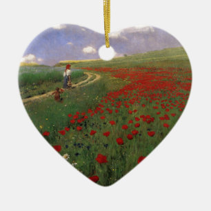 Mohn auf dem Feld SZINYEI MERSE, Pál rote Blume Keramikornament