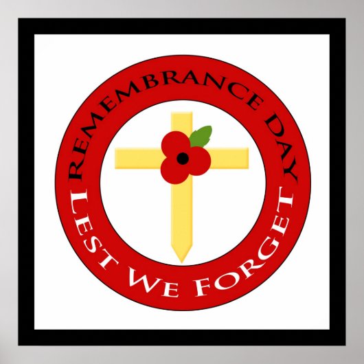 Mohn auf Kreuz - Poster (Vorne)