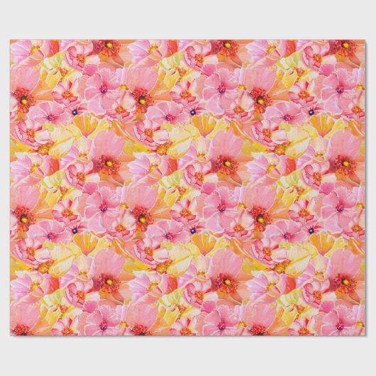 Mohn auf Mohn Geschenkpapier (Flach)