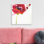 Mohn auf Weiß Leinwanddruck (Insitu (Wohnzimmer))