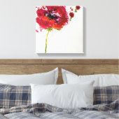 Mohn auf Weiß Leinwanddruck (Insitu (Schlafzimmer))