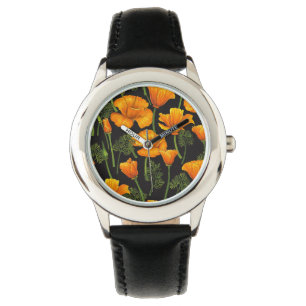 Mohn aus Kalifornien Armbanduhr