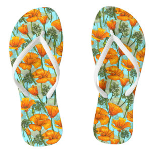 Mohn aus Kalifornien Badesandalen