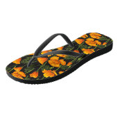 Mohn aus Kalifornien Badesandalen (Schrägansicht)