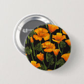 Mohn aus Kalifornien Button (Vorne & Hinten)