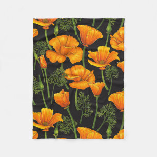 Mohn aus Kalifornien Fleecedecke