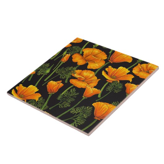 Mohn aus Kalifornien Fliese (Seite)