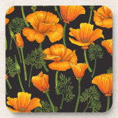 Mohn aus Kalifornien Getränkeuntersetzer (Vorderseite)