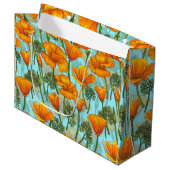 Mohn aus Kalifornien Große Geschenktüte (Vorderseite Schrägansicht)