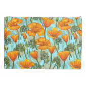 Mohn aus Kalifornien Kissenbezug (Rückseite-Links)
