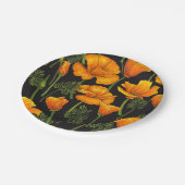 Mohn aus Kalifornien Pappteller (Schrägansicht)