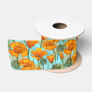 Mohn aus Kalifornien Satinband