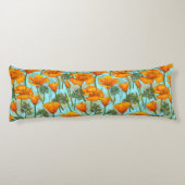 Mohn aus Kalifornien Seitenschläferkissen (Rückseite)