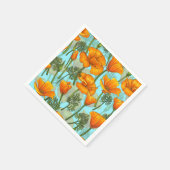 Mohn aus Kalifornien Serviette (Ecke)