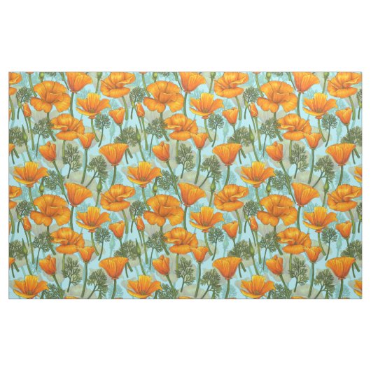 Mohn aus Kalifornien Stoff (Fat Quarter (45,7 x 55,9 cm))