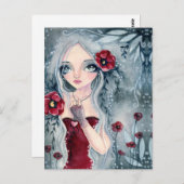Mohn, aus Nebel - Postkarte (Vorne/Hinten)