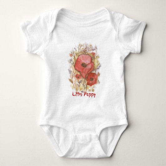 Mohn Baby Strampler (Vorderseite)
