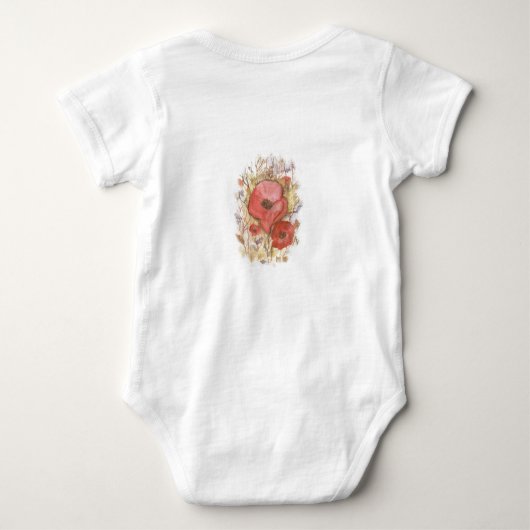 Mohn Baby Strampler (Rückseite)