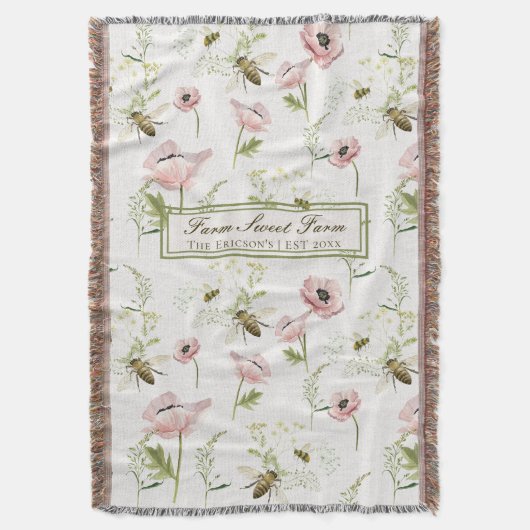 Mohn, Bienenzucht, Wildblumen Decke (Vorderseite Vertikal)