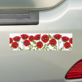 Mohn blüht fröhlich Sommer Blume Autoaufkleber (Auf Auto)