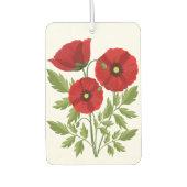 Mohn blüht fröhlich Sommer Blume Autolufterfrischer (Vorderseite)