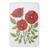 Mohn blüht fröhlich Sommer Blume Badematte (Vorderseite Vertikal)