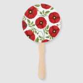 Mohn blüht fröhlich Sommer Blume Fächer (Vorderseite)