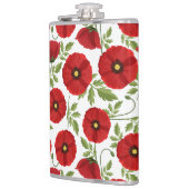 Mohn blüht fröhlich Sommer Blume Flachmann (Links)