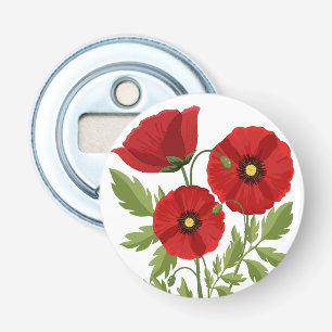 Mohn blüht fröhlich Sommer Blume Flaschenöffner