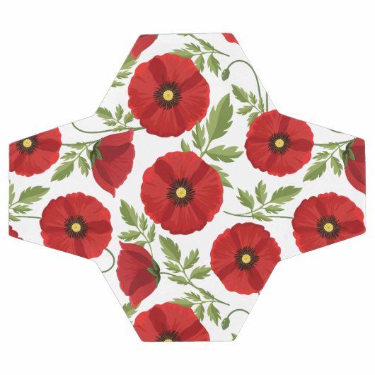 Mohn blüht fröhlich Sommer Blume Fußball (Flach)