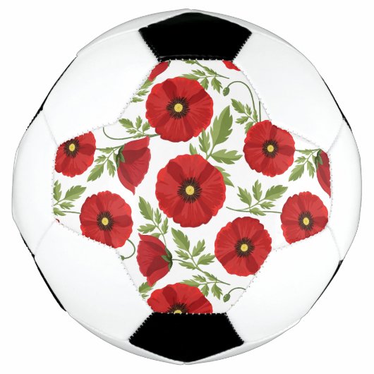 Mohn blüht fröhlich Sommer Blume Fußball (Vorderseite)