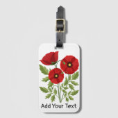 Mohn blüht fröhlich Sommer Blume Gepäckanhänger (Vorderseite Vertikal)