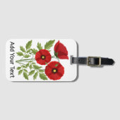 Mohn blüht fröhlich Sommer Blume Gepäckanhänger (Vorderseite (Horizontal))