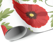 Mohn blüht fröhlich Sommer Blume Geschenkpapier (Rolleneckpunkt)