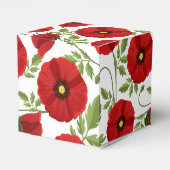 Mohn blüht fröhlich Sommer Blume Geschenkschachtel (Rückseite)